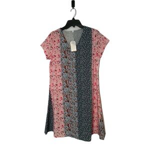 NWT WOMENS FLORAL DRESS SHORT SLEEVE